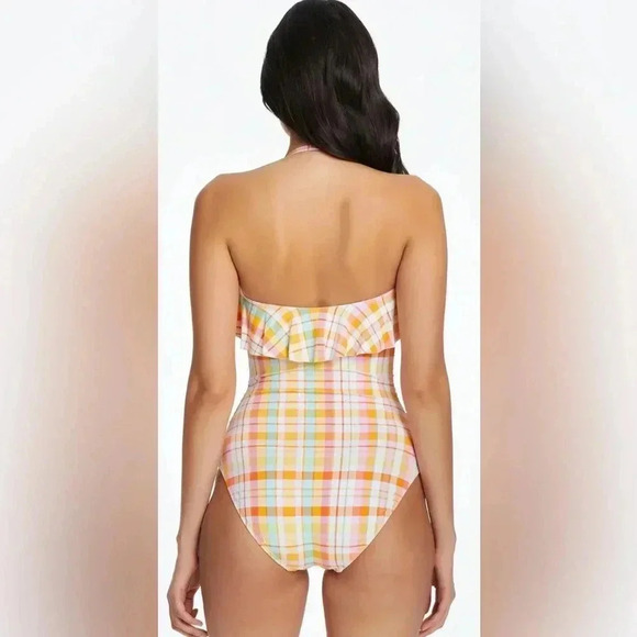 BLEU ROD BEATTIE KORE RUFFLED BANDEAU ONE PIECE SWIMSUIT - Picture 5 of 12